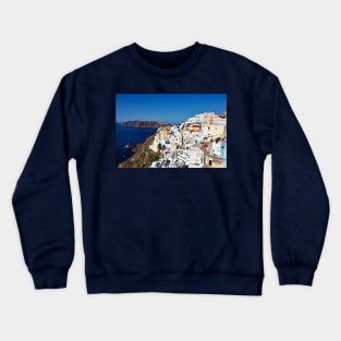 The wonderful Oia in Santorini, Greece Crewneck Sweatshirt